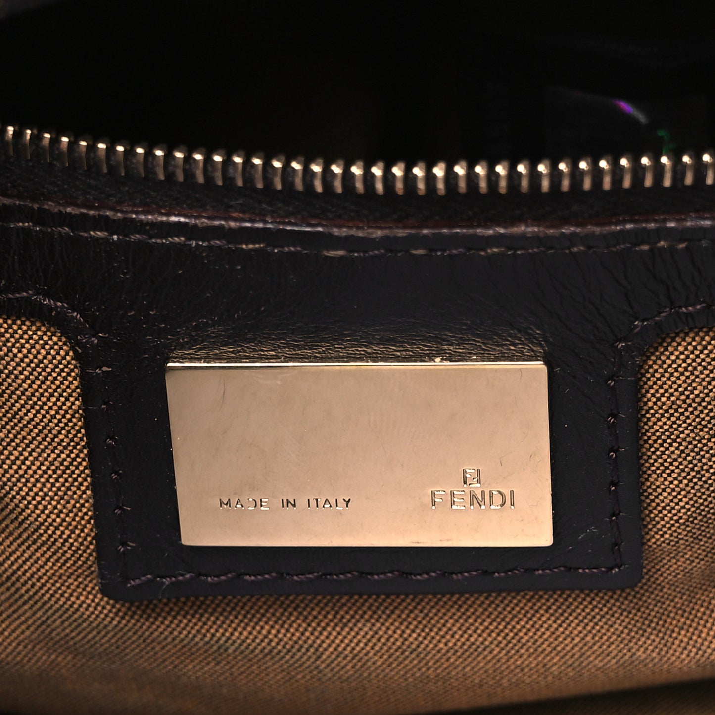 Zucca Small Chef Chain Hobo Tobacco