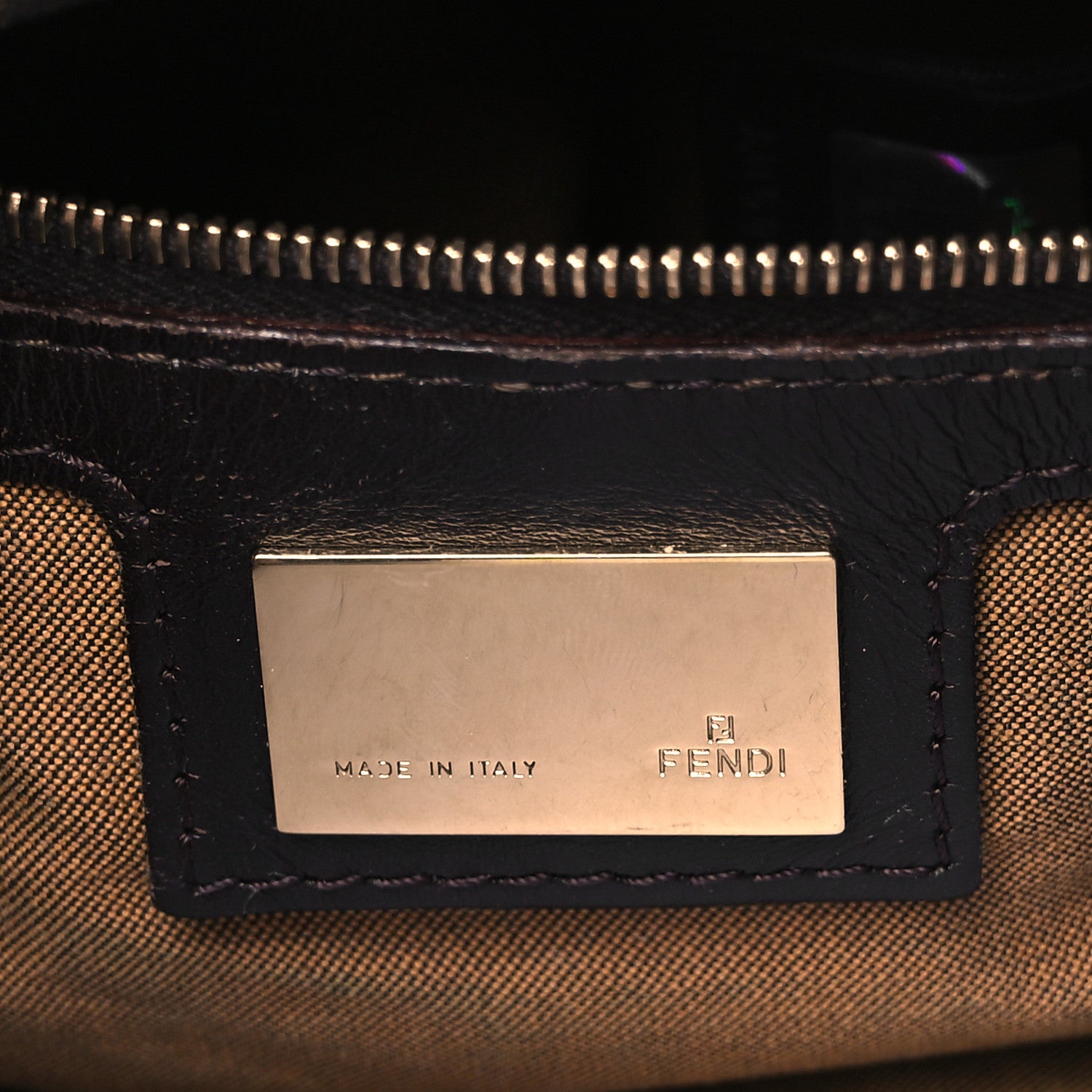 Fendi Zucca Small Chef Chain Hobo Tobacco 6 of 10