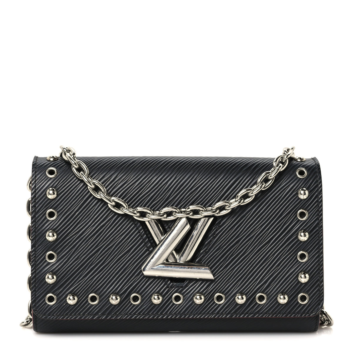 Louis Vuitton Epi Studded Twist Chain Wallet Black 1 of 9