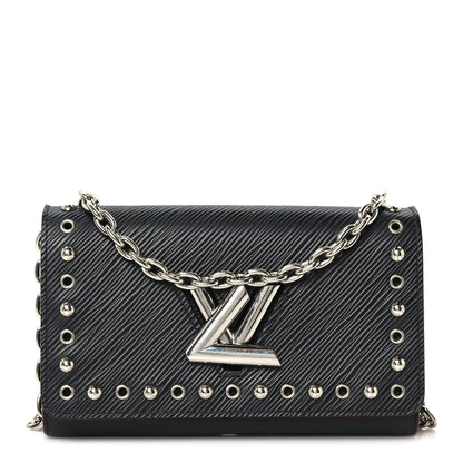 Louis Vuitton Epi Studded Twist Chain Wallet Black 1 of 9