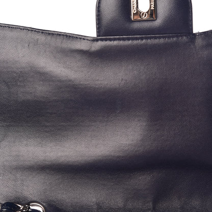 Chanel Distressed Patent Quilted Jumbo Single Flap Navy 13 of 15