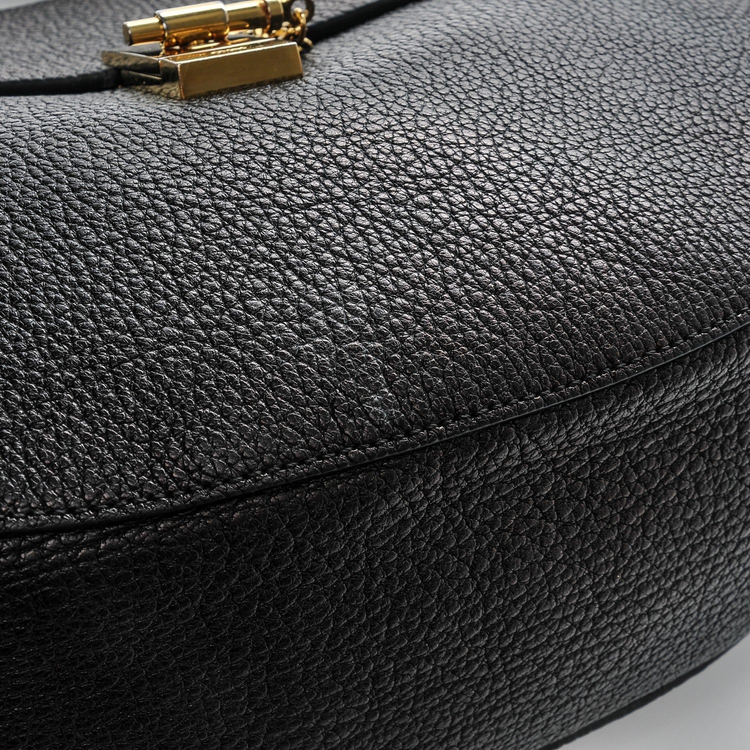 Chloe Grained Lambskin Large Drew Shoulder Bag Black 8 of 10
