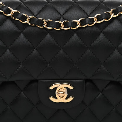 Chanel Lambskin Quilted Medium Double Flap Black 8 of 12