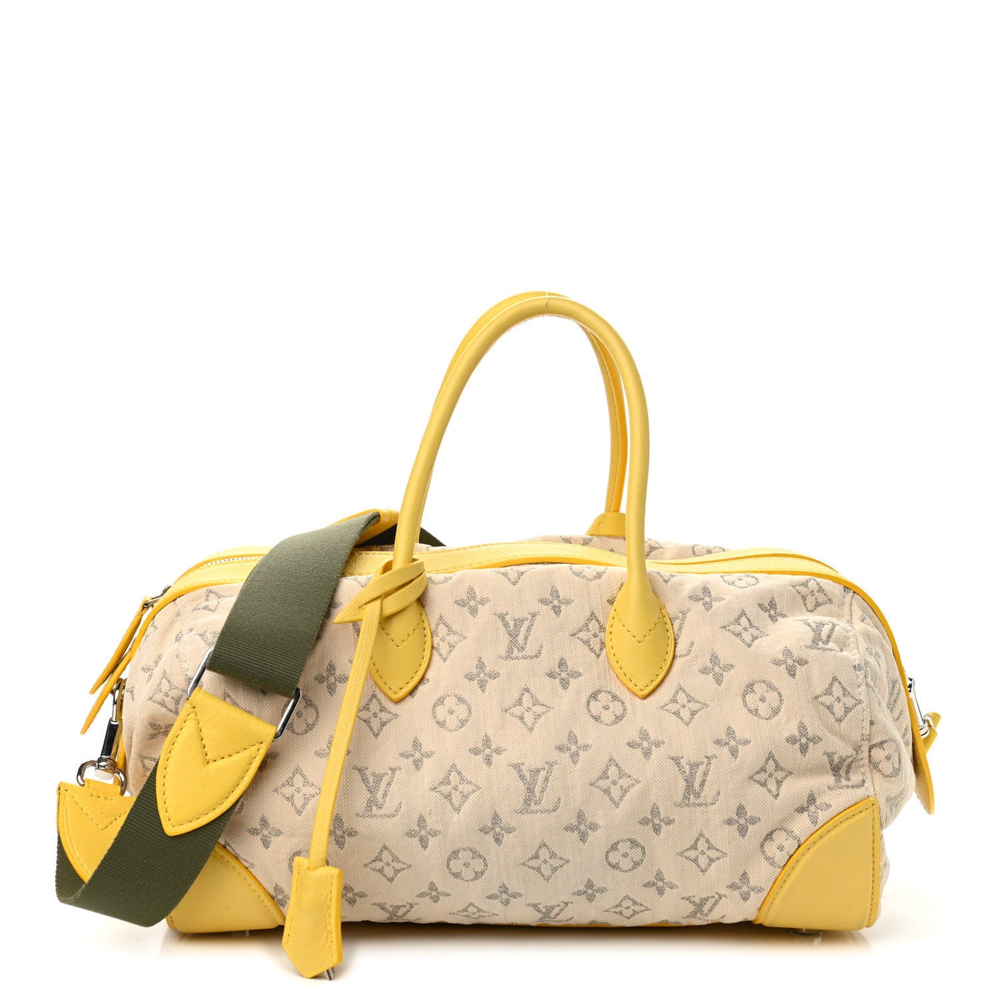 Monogram Denim Speedy Round Yellow