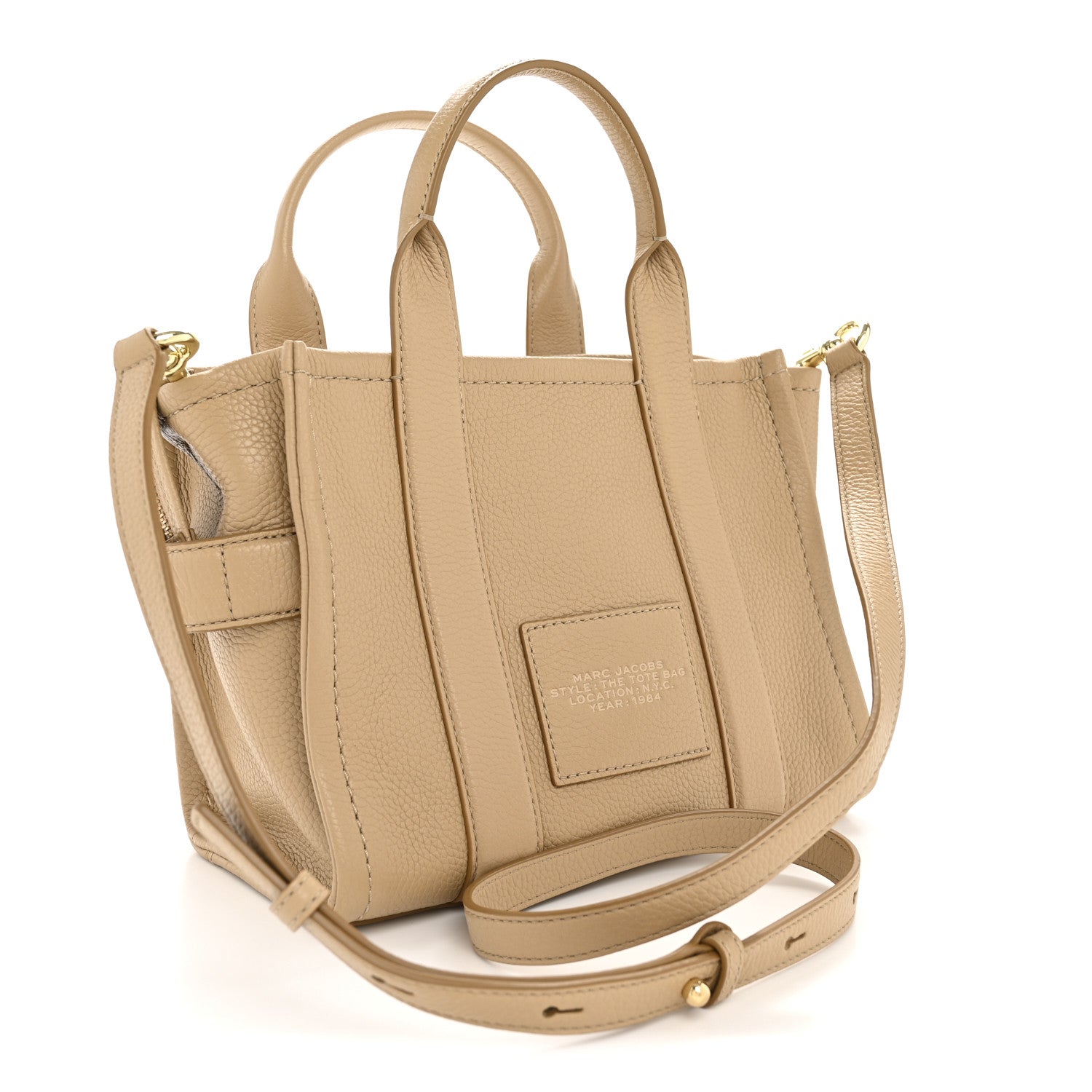 Marc Jacobs Grained Calfskin Small The Tote Bag Camel 3 of 11