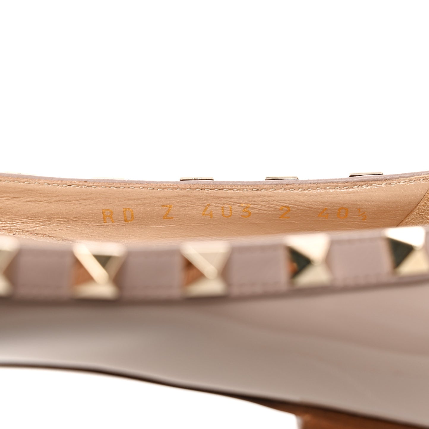 Patent Rockstud Ballerina Flats 40.5 Poudre