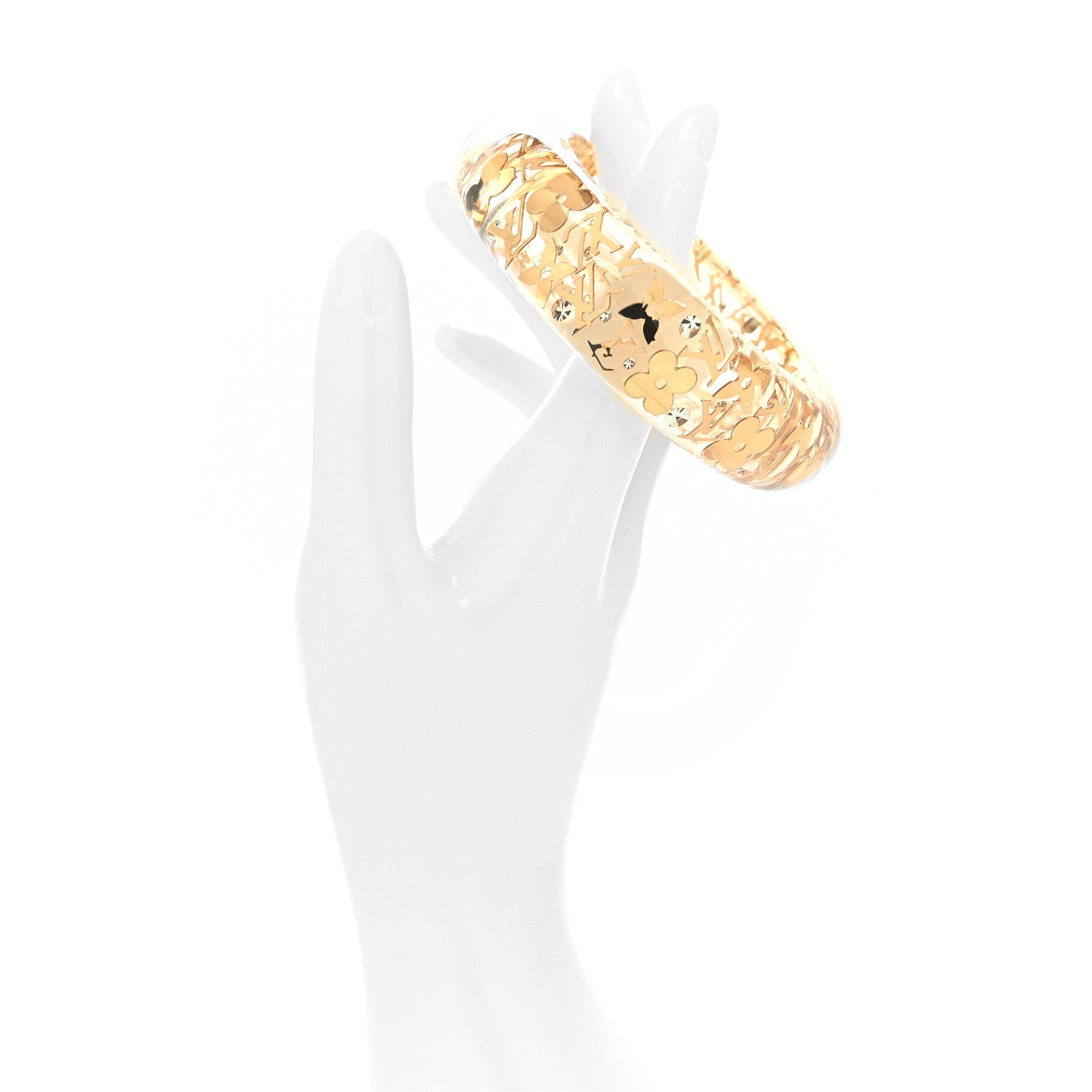 Louis Vuitton Resin Swarovski Medium Inclusion Bracelet GM Transparent 2 of 4