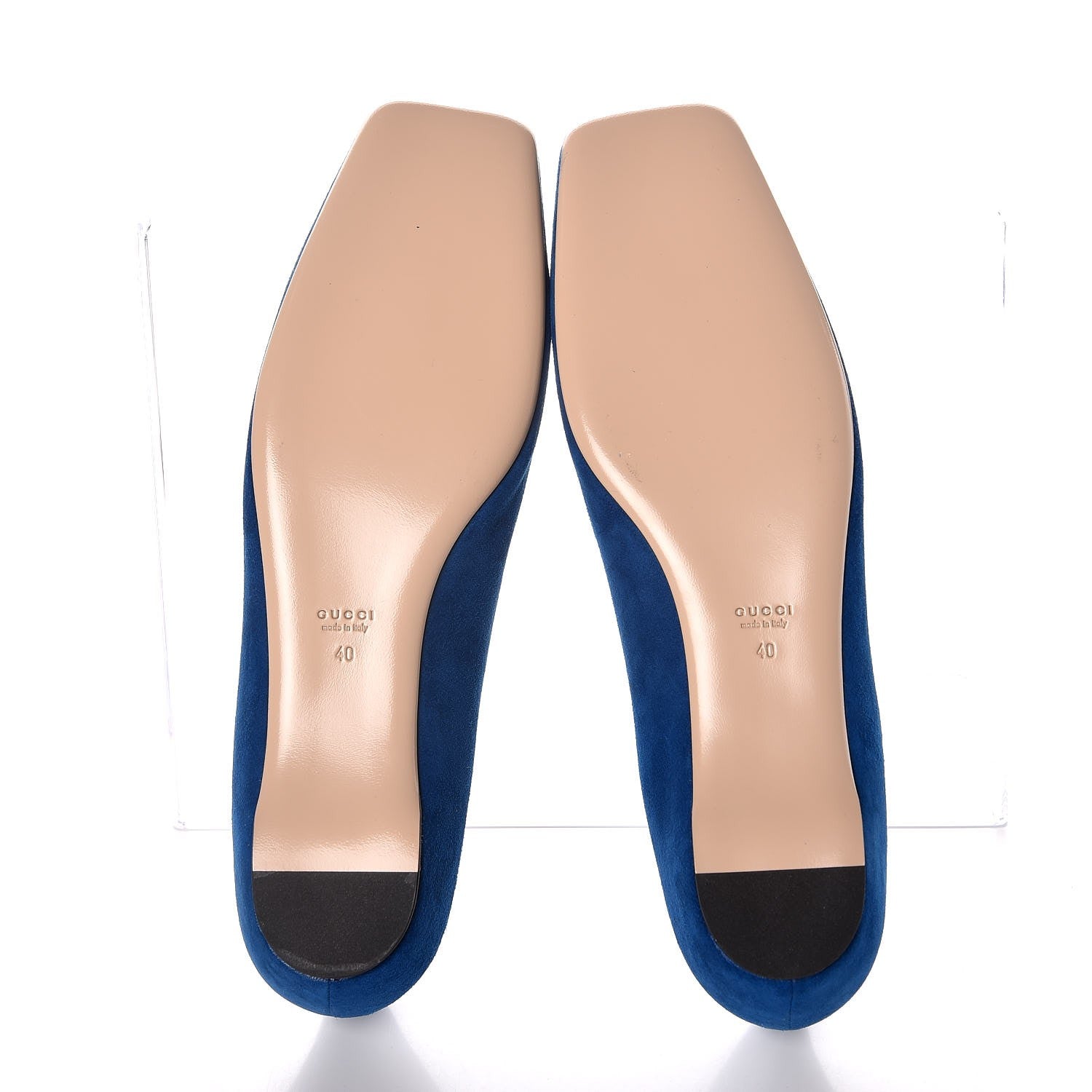 Gucci Kid Scamosciato Dionysus Ballet Flats 40 Vintage Bluette 5 of 10