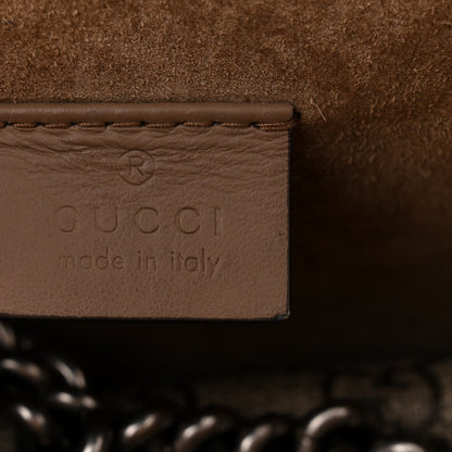 Gucci GG Supreme Monogram Suede Crystal Small Dionysus Shoulder Bag Beige Ebony Taupe 6 of 12