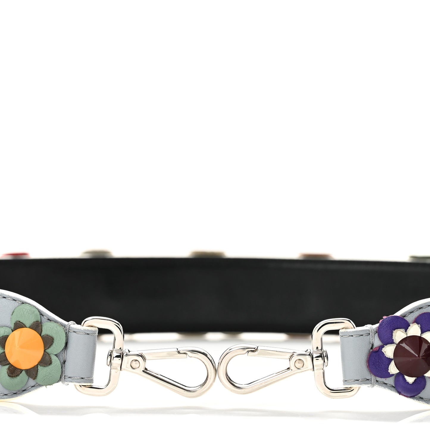 Vitello Dolce Flowerland Studded Strap You Polvere Black Multicolor