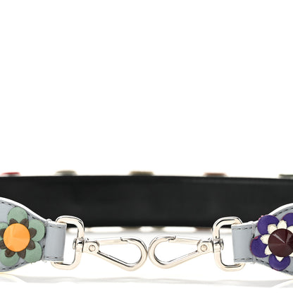 Fendi Vitello Dolce Flowerland Studded Strap You Polvere Black Multicolor 3 of 6