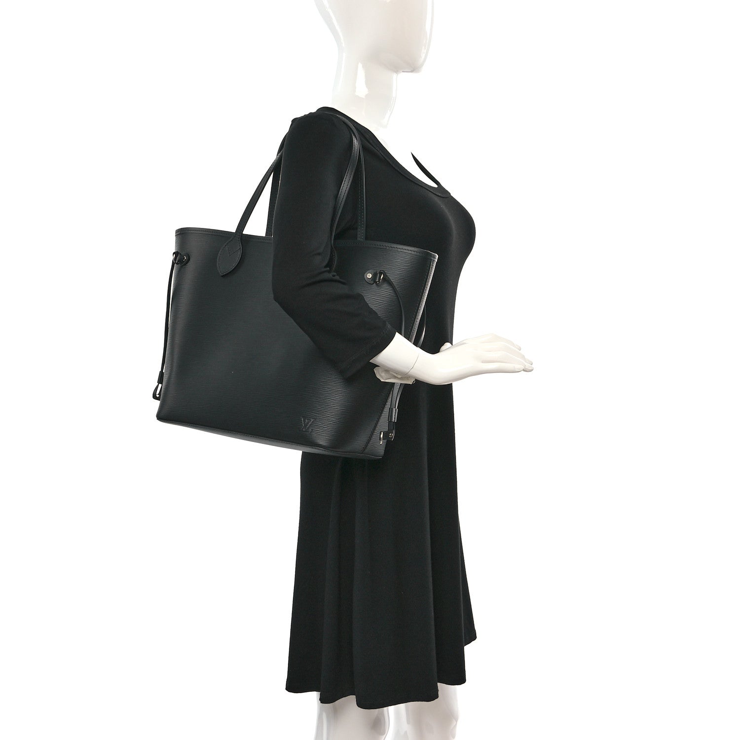 Louis Vuitton Epi Neverfull MM Black 2 of 8
