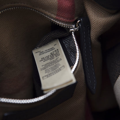Burberry Grainy Calfskin House Check Medium Maidstone Black 6 of 10