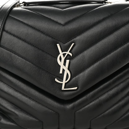 Saint Laurent Calfskin Y Quilted Monogram Medium Loulou Chain Satchel Black 9 of 11