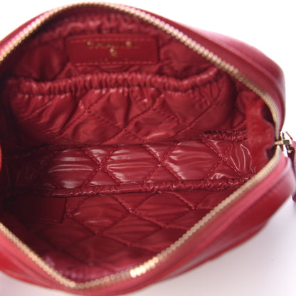 Chanel Caviar Quilted Small Curvy Pouch Cosmetic Case Pink 5 of 7