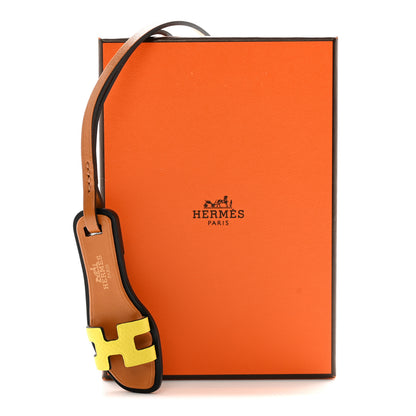 Hermes Epsom Butler Calfskin Hunter Oran Nano Bag Charm Jaune Poussin 4 of 4