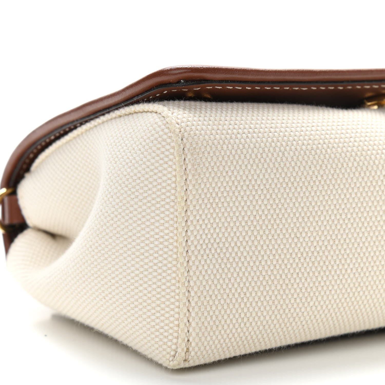 Burberry Cotton Canvas Horseferry Print Small Crossbody Bag White Tan 5 of 10