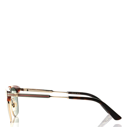 Gucci Acetate Square Frame Web Sunglasses GG0287S Light Tortoise 3 of 5