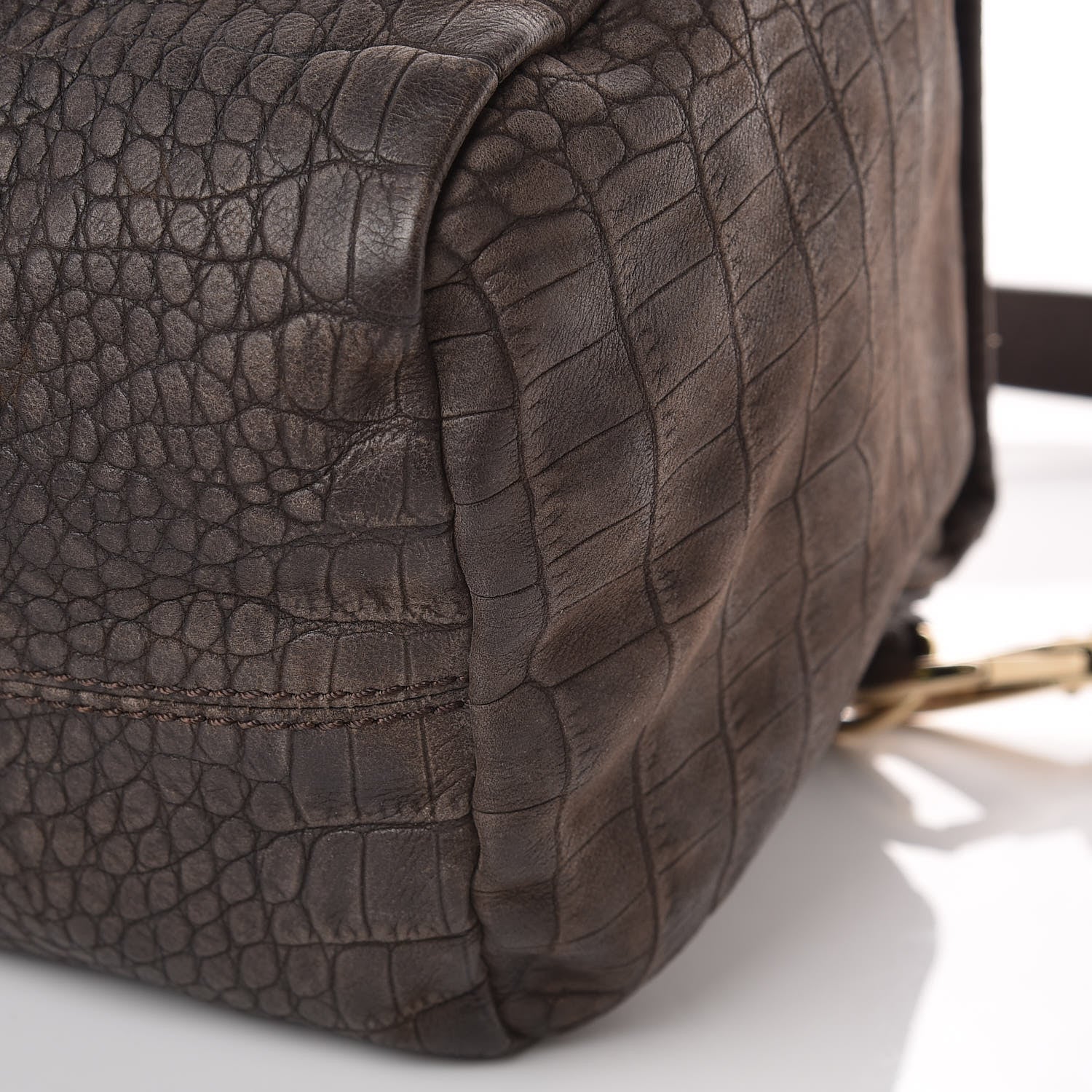 Givenchy Nubuck Crocodile Embossed Medium Pandora Dark Grey 14 of 14