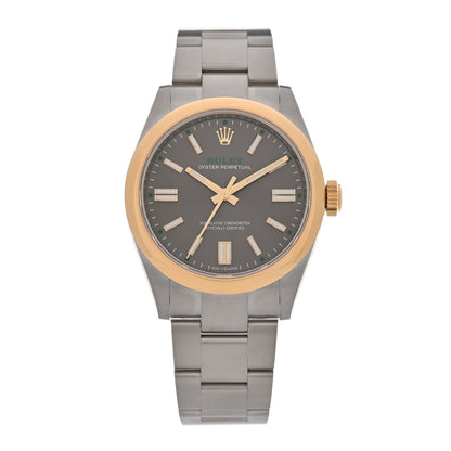 Rolex Stainless Steel 18K Yellow Gold 41mm Oyster Perpetual 100th Anniversary Watch Slate 134303 1 of 5