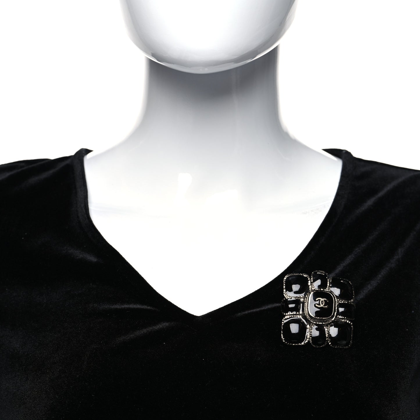 Gripoixl CC Brooch Black