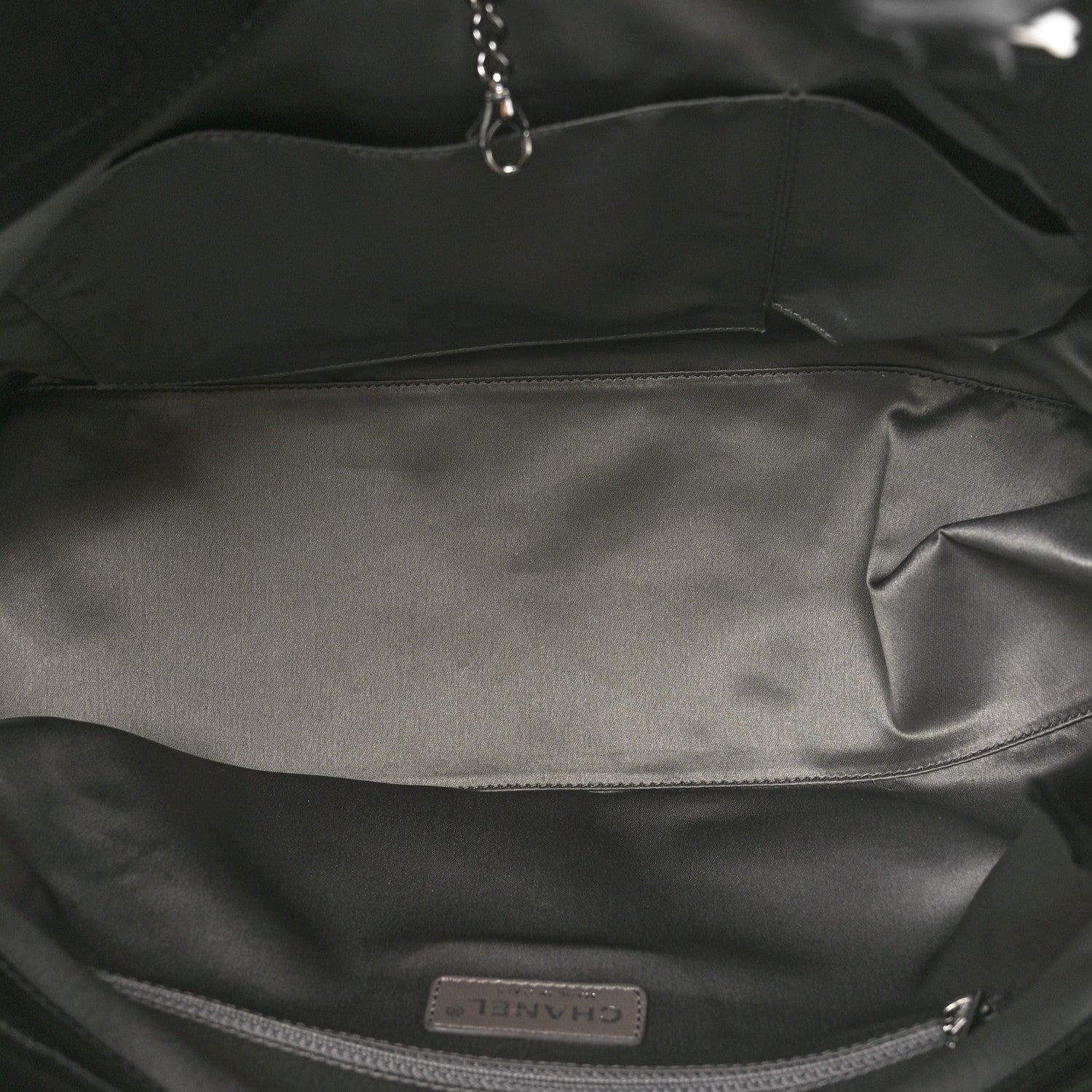 Chanel Lambskin East West Soho Shopper Black 5 of 10