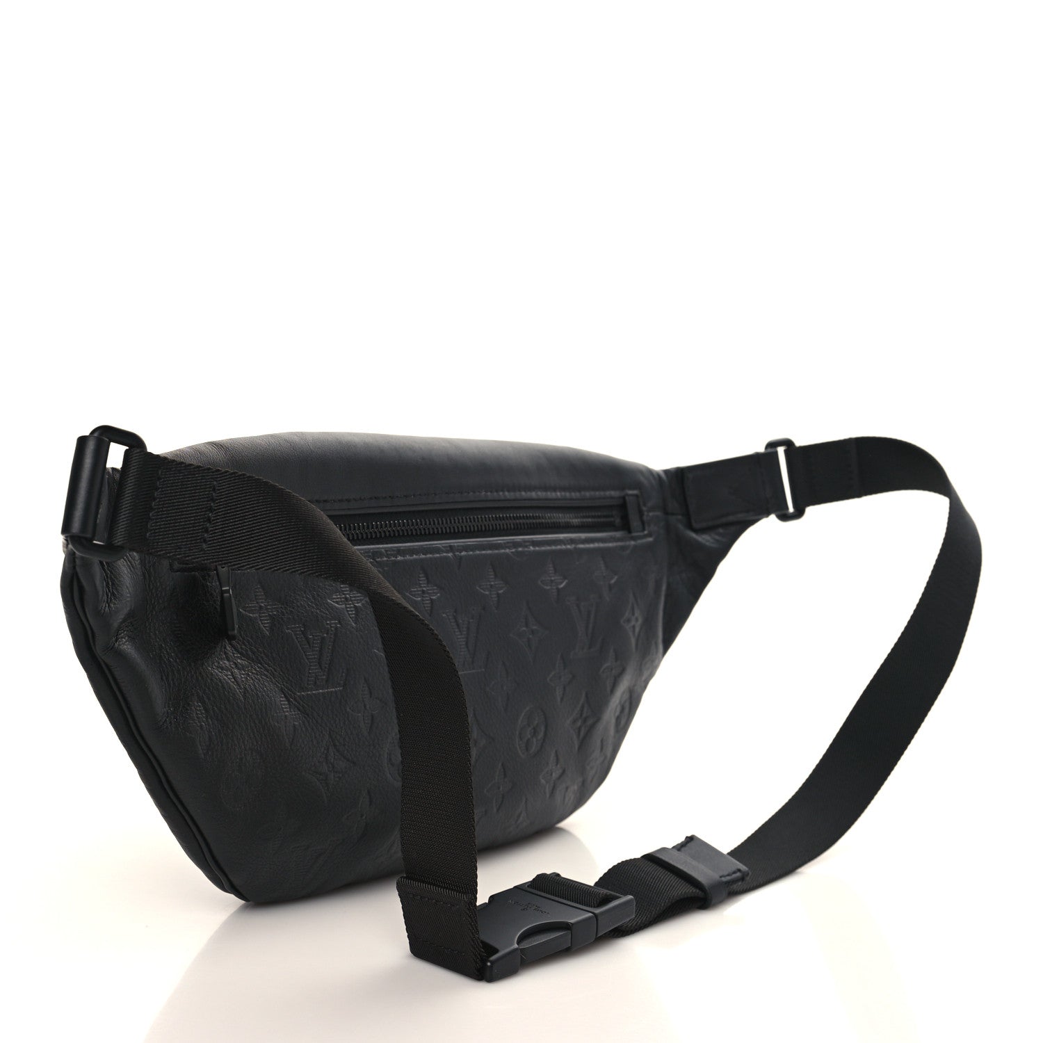 Louis Vuitton Calfskin Monogram Shadow Discovery Bumbag Black 3 of 8