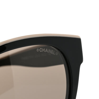 Chanel Acetate CC Butterfly Sunglasses 5414 Black Beige 7 of 9