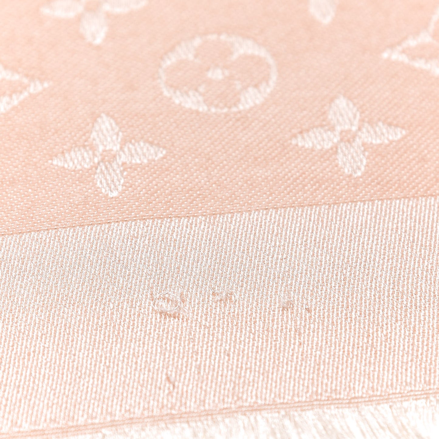 Silk Wool Monogram Shawl Natural