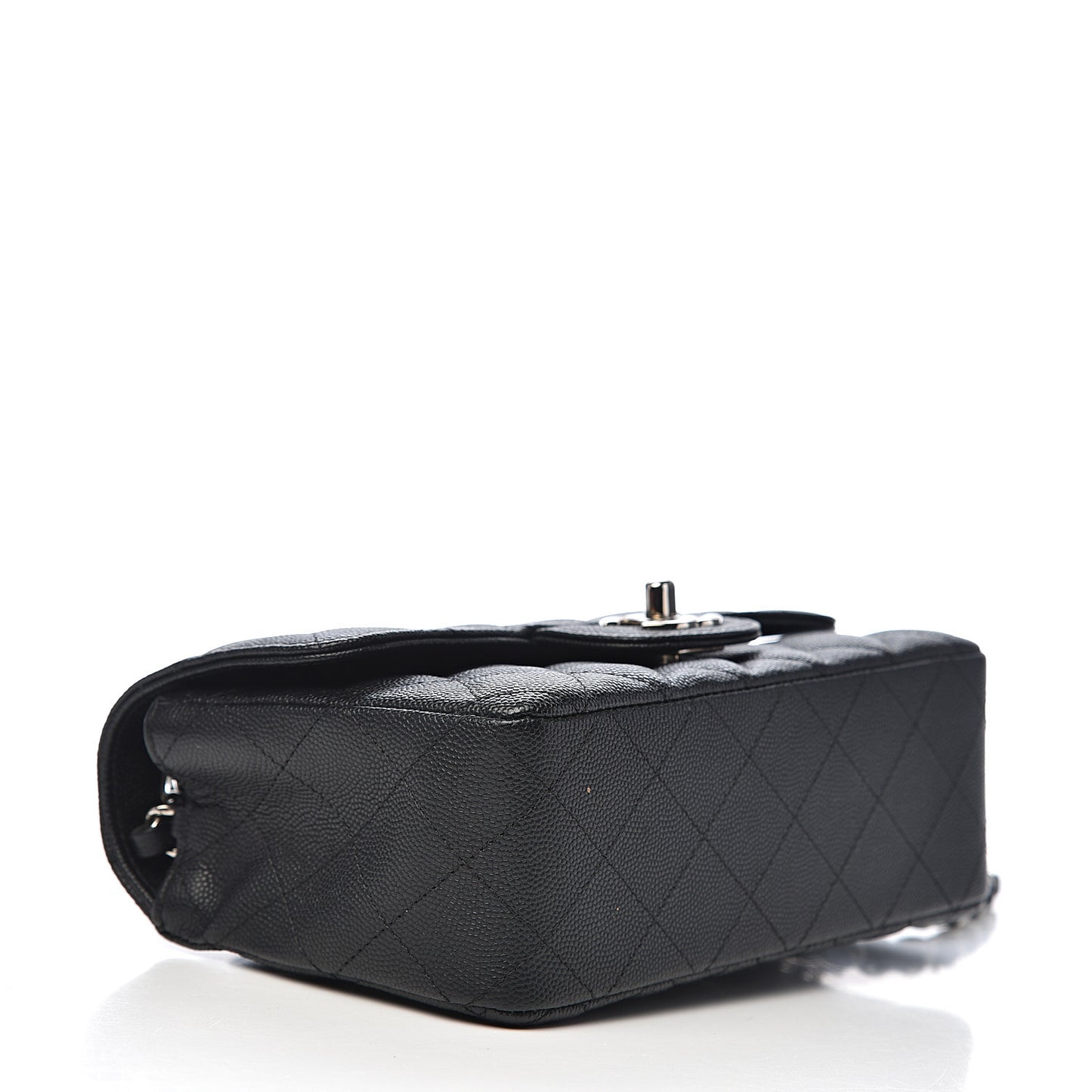 Caviar Quilted Mini Rectangular Flap Black