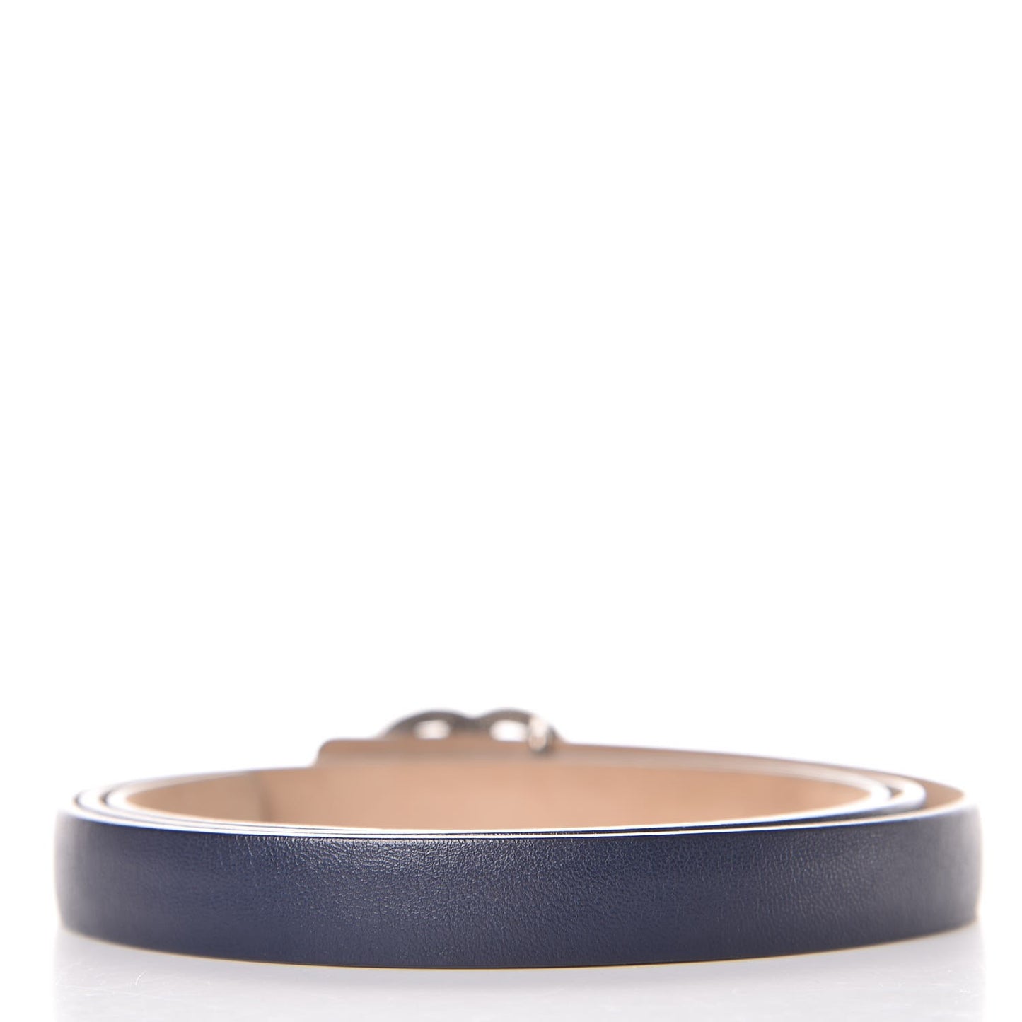 Baguette Crystal Lambskin CC Belt 90 36 Blue