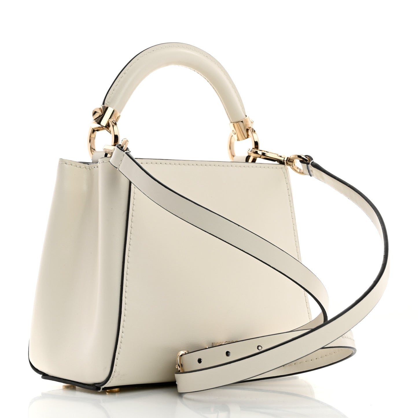 Calfskin Mini Varenne Top Handle Satchel White