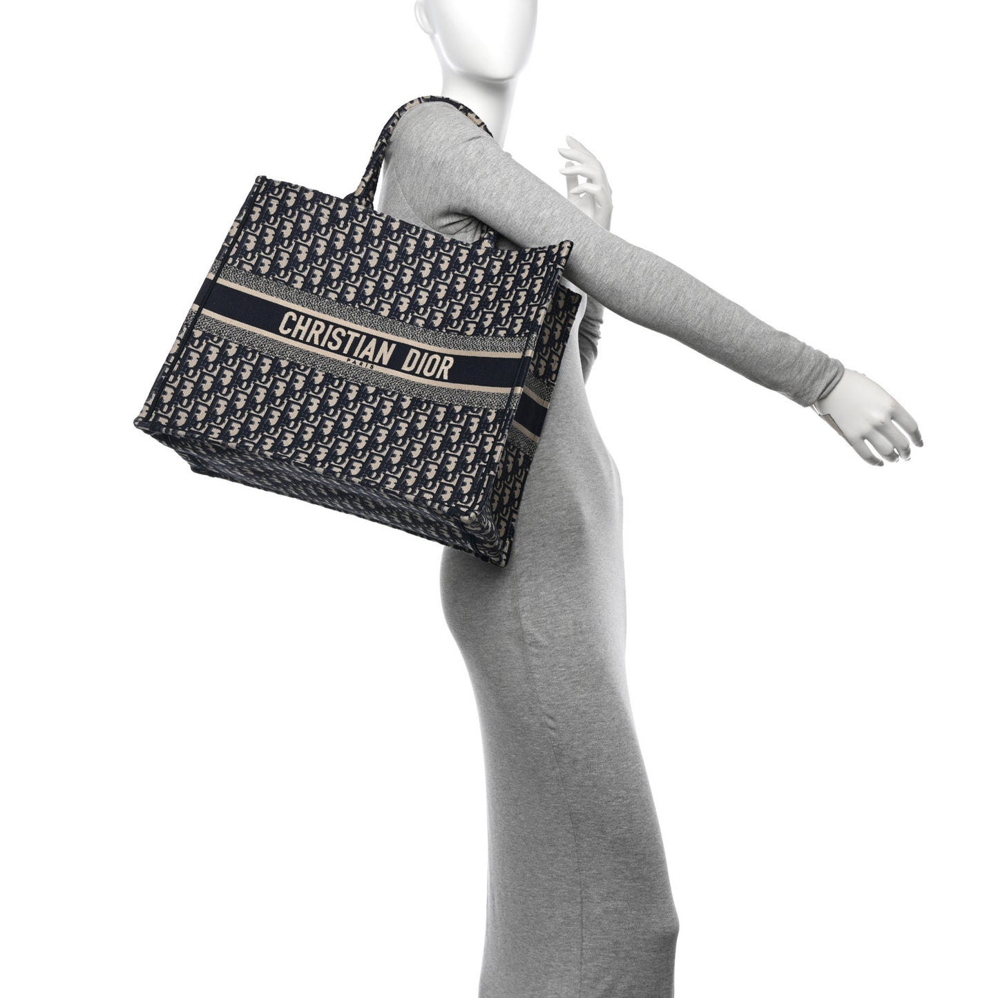 Oblique Large Book Tote Blue Multicolor