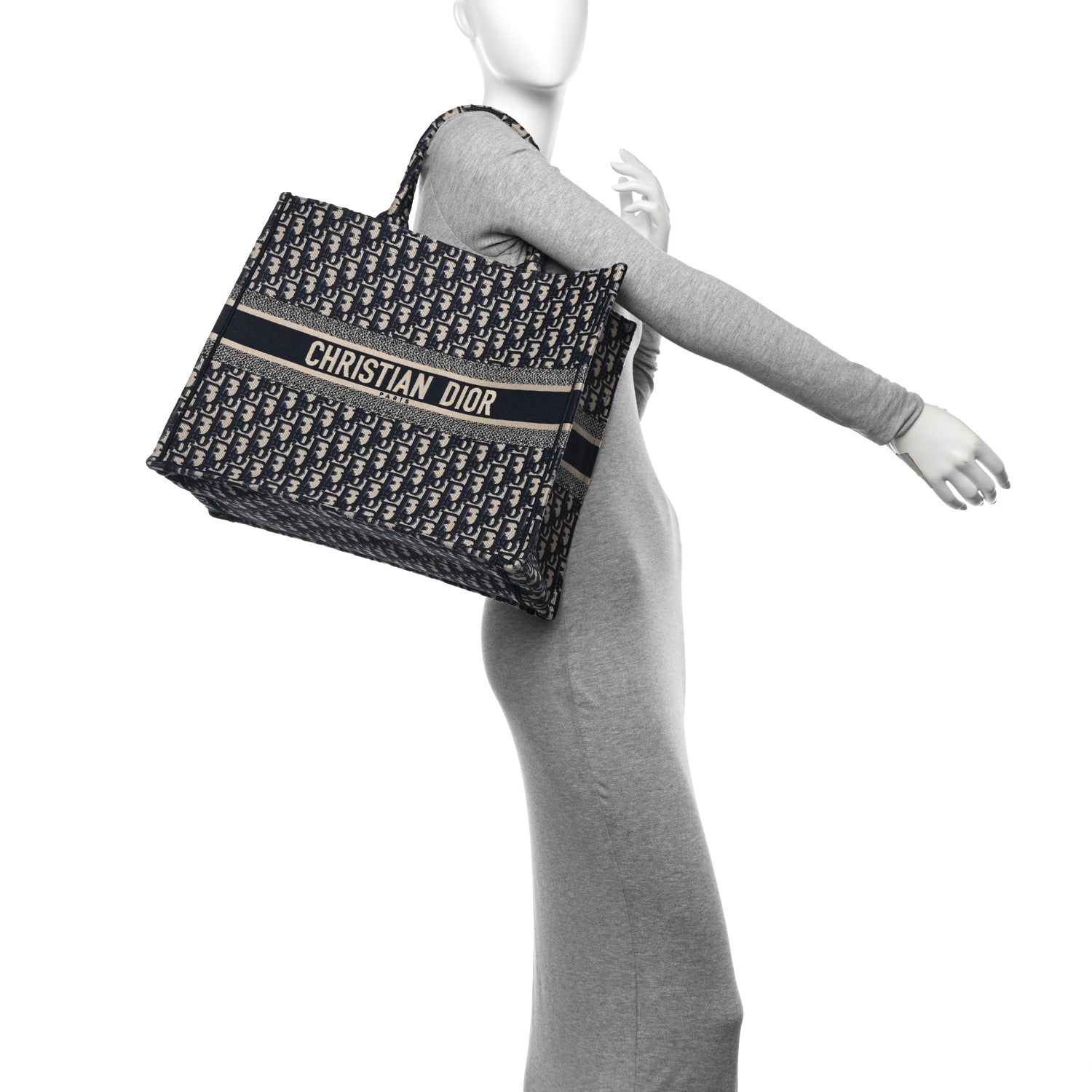 Christian Dior Oblique Large Book Tote Blue Multicolor 2 of 10