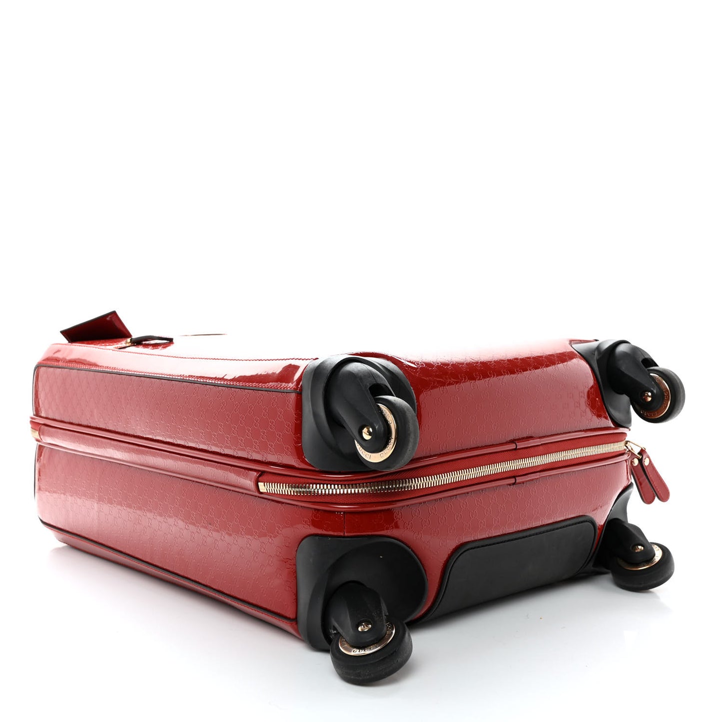 Patent Microguccissima Carry On Suitcase Red