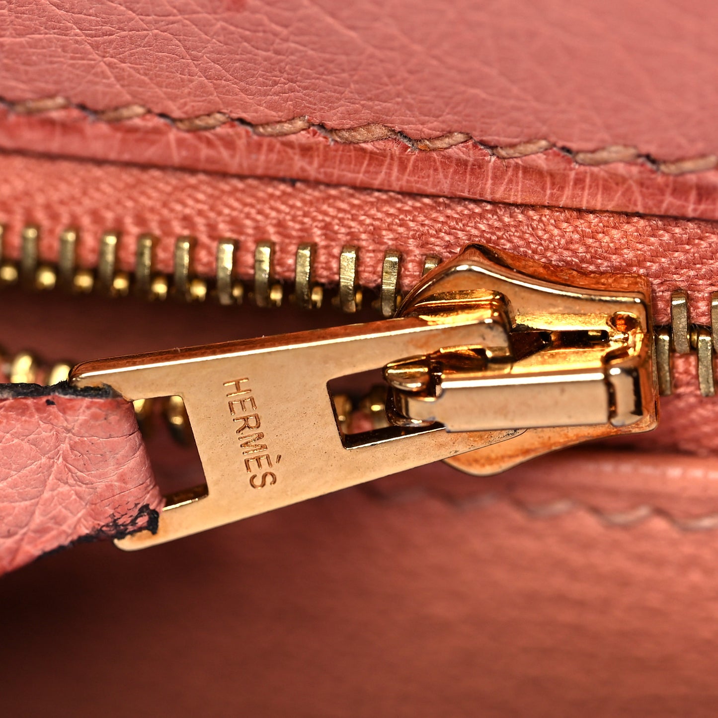 Ostrich Horseshoe Kelly Sellier 28 Terre Cuite Gris Agate