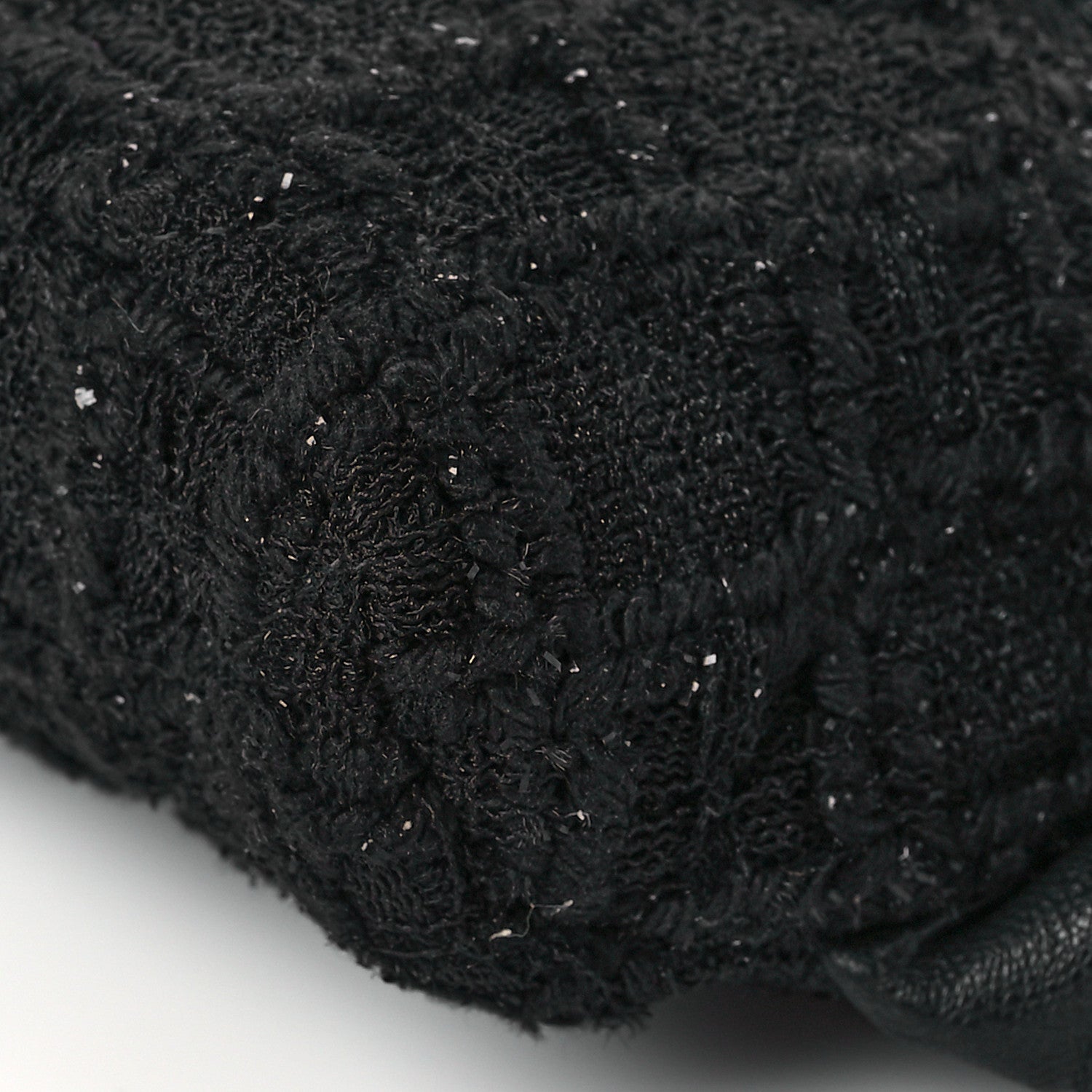 Chanel Tweed Lambskin Quilted Arm Coin Purse Black 10 of 11