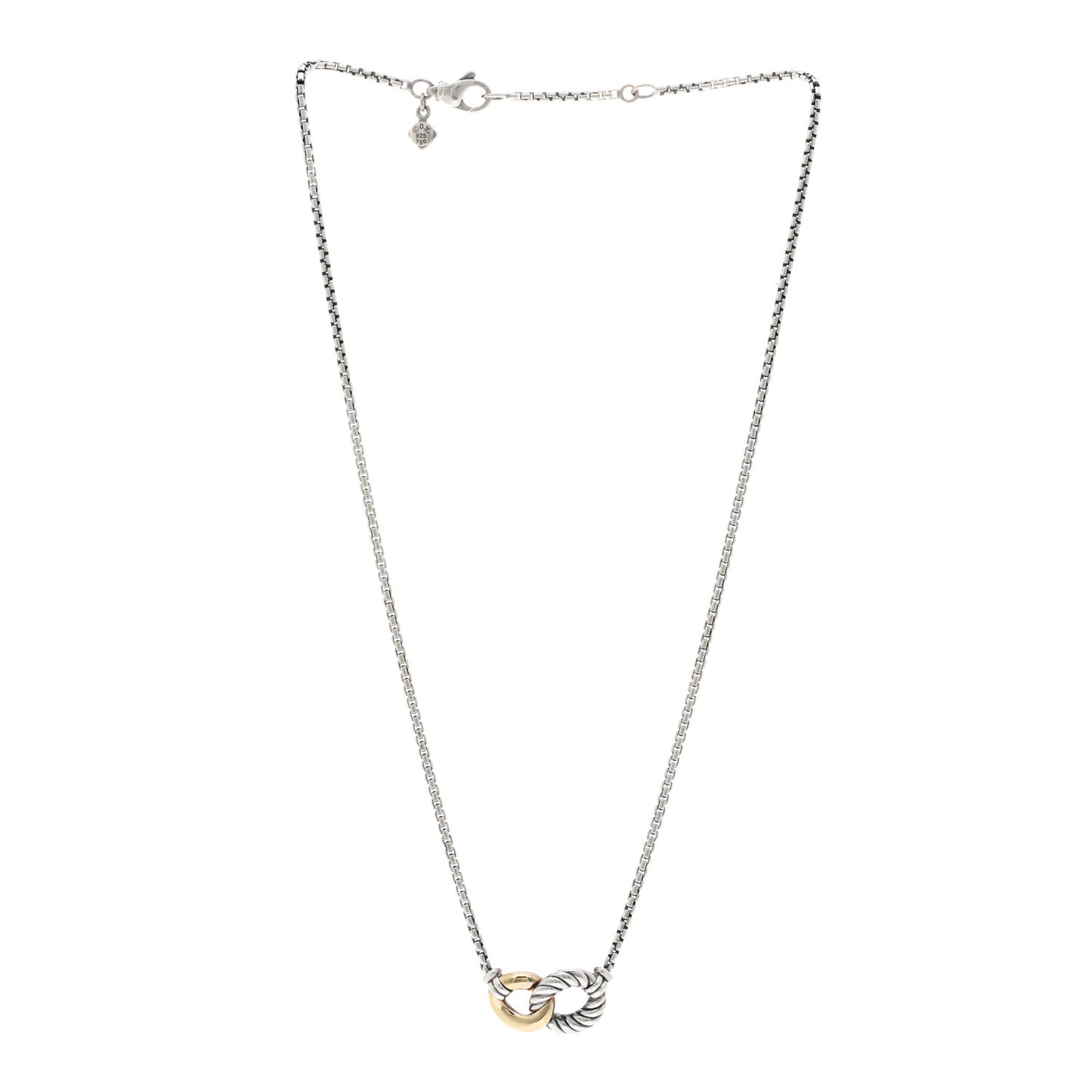 Sterling Silver 18K Yellow Gold Belmont Pendant Necklace