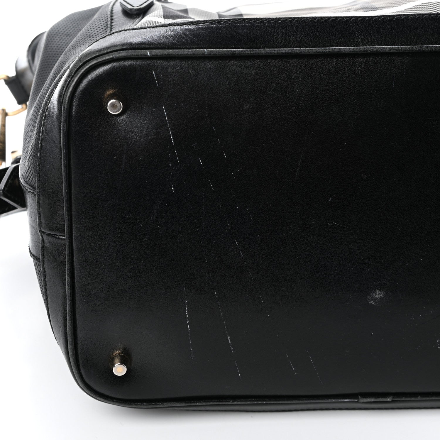 Burberry Beat Check Medium Ellers Satchel Black 10 of 14