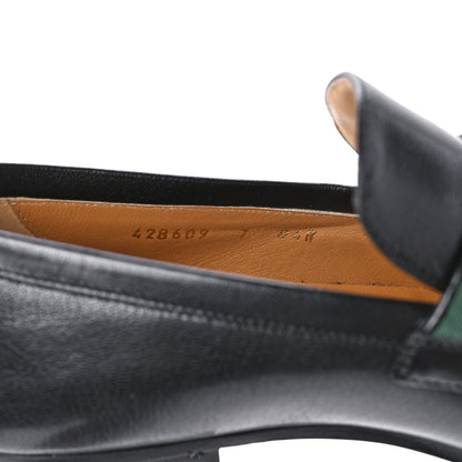 Gucci Goatskin Web Mens GG Loafers 7 Black 8 of 8