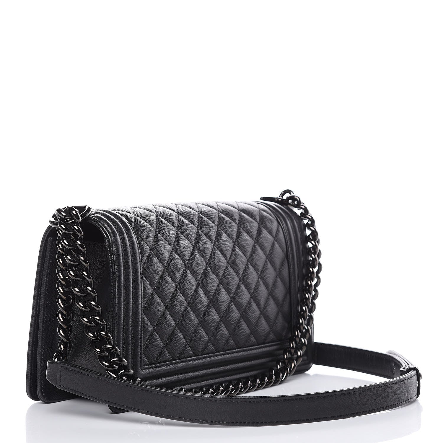 Chanel Caviar Quilted Medium Boy Flap So Black 3 of 10