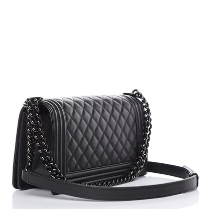 Chanel Caviar Quilted Medium Boy Flap So Black 3 of 10