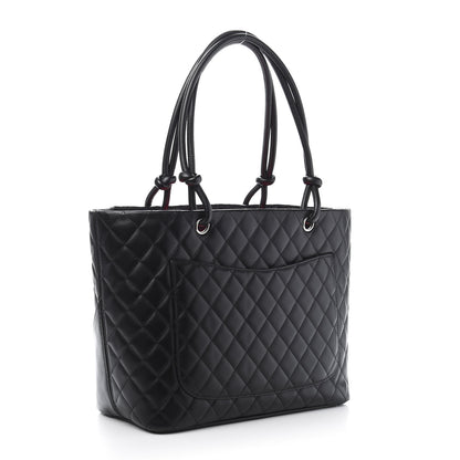 Chanel Calfskin Quilted Large Cambon Tote Black 2 of 12