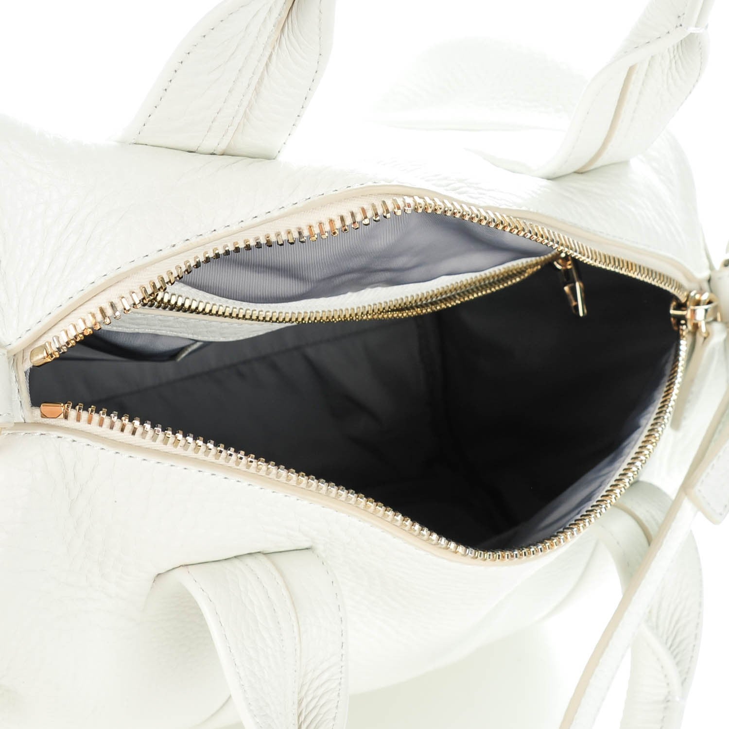 Alexander Wang Pebbled Lambskin Rocco White Pale Gold Hardware 5 of 8