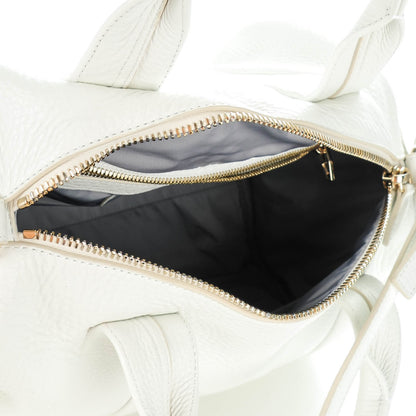 Alexander Wang Pebbled Lambskin Rocco White Pale Gold Hardware 5 of 8
