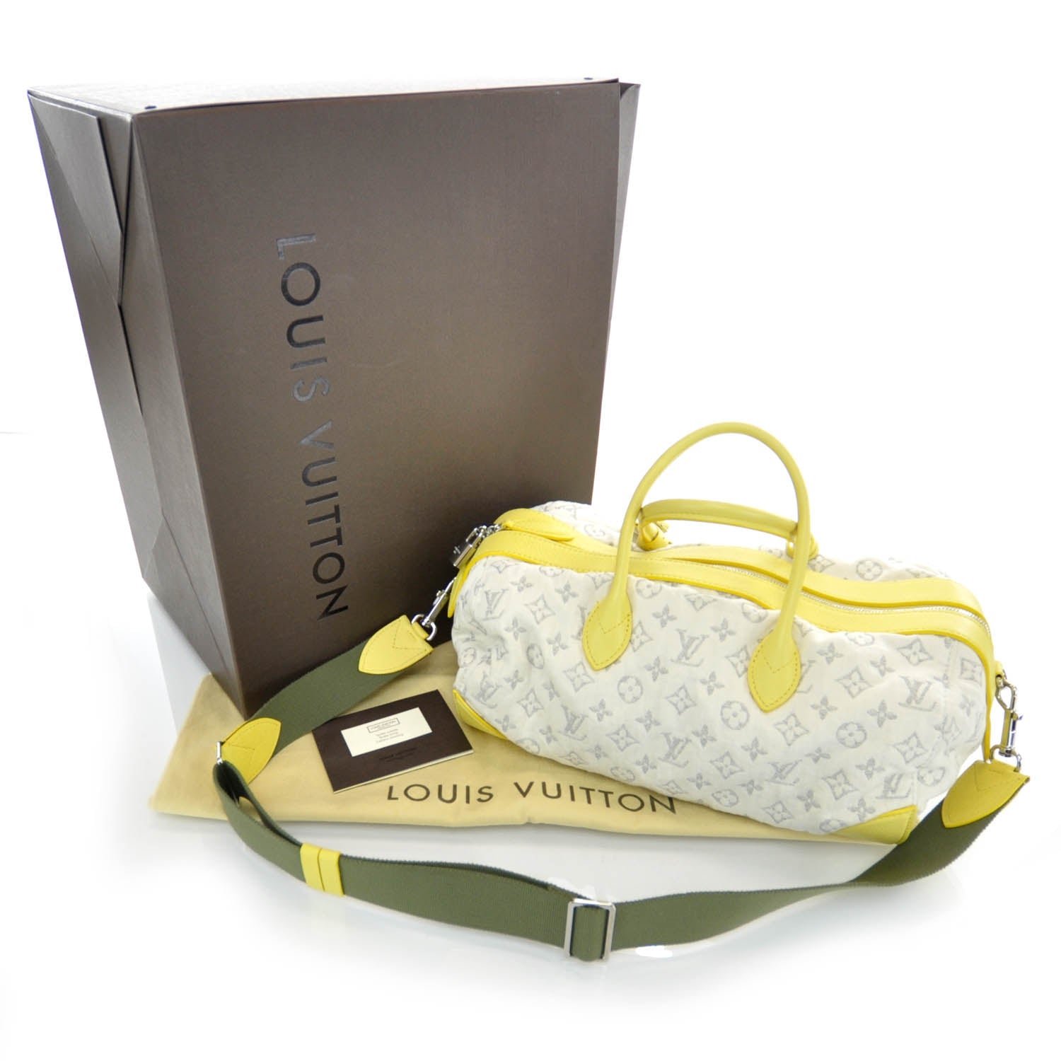 Louis Vuitton Monogram Denim Speedy Round Yellow 3 of 13