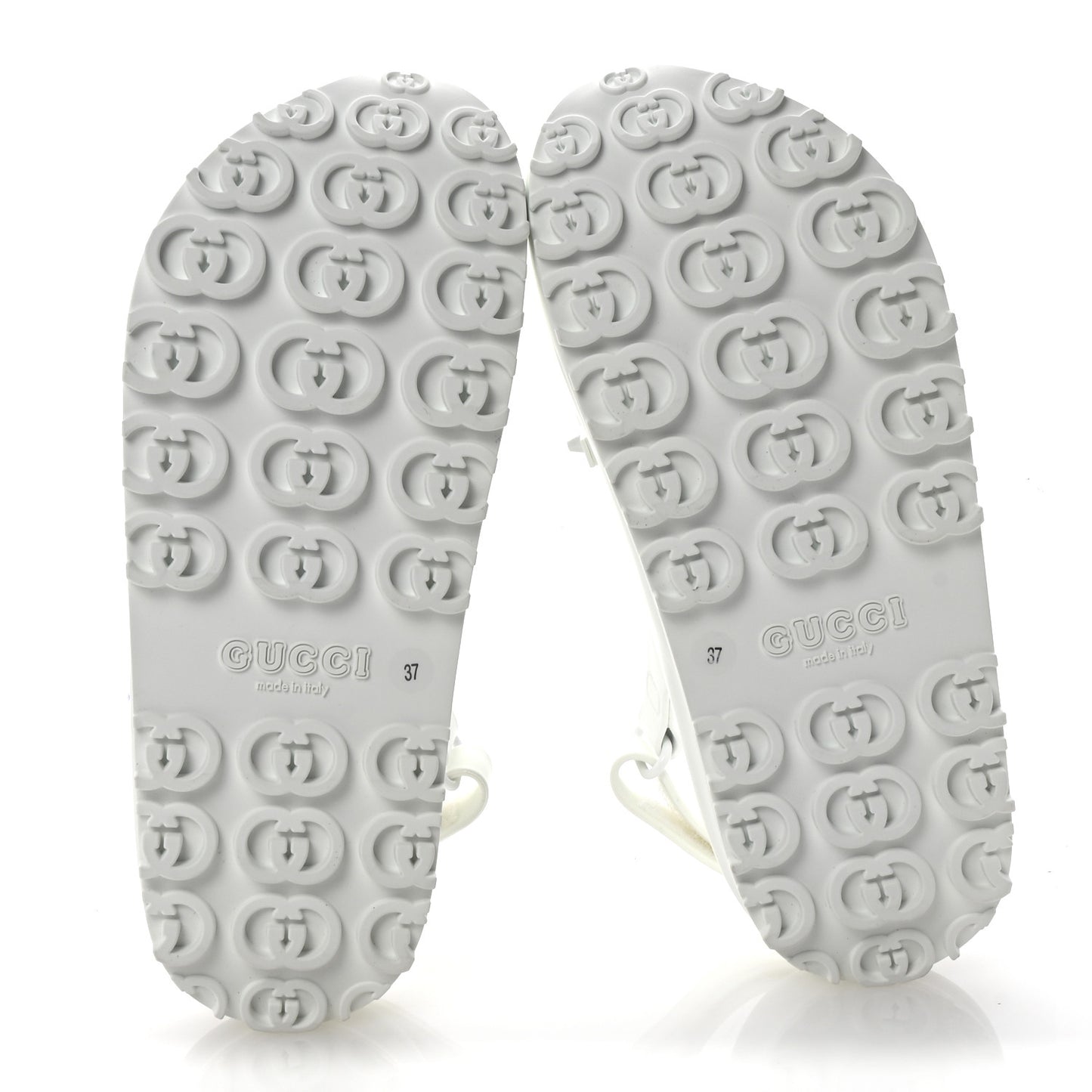 Soft Rubber Horsebit Touch Womens Strapped Sandals 37 Great White