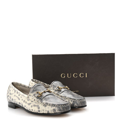 Gucci Lambskin Animalier Karung Printed Horsebit Loafers 36.5 Roccia 9 of 9