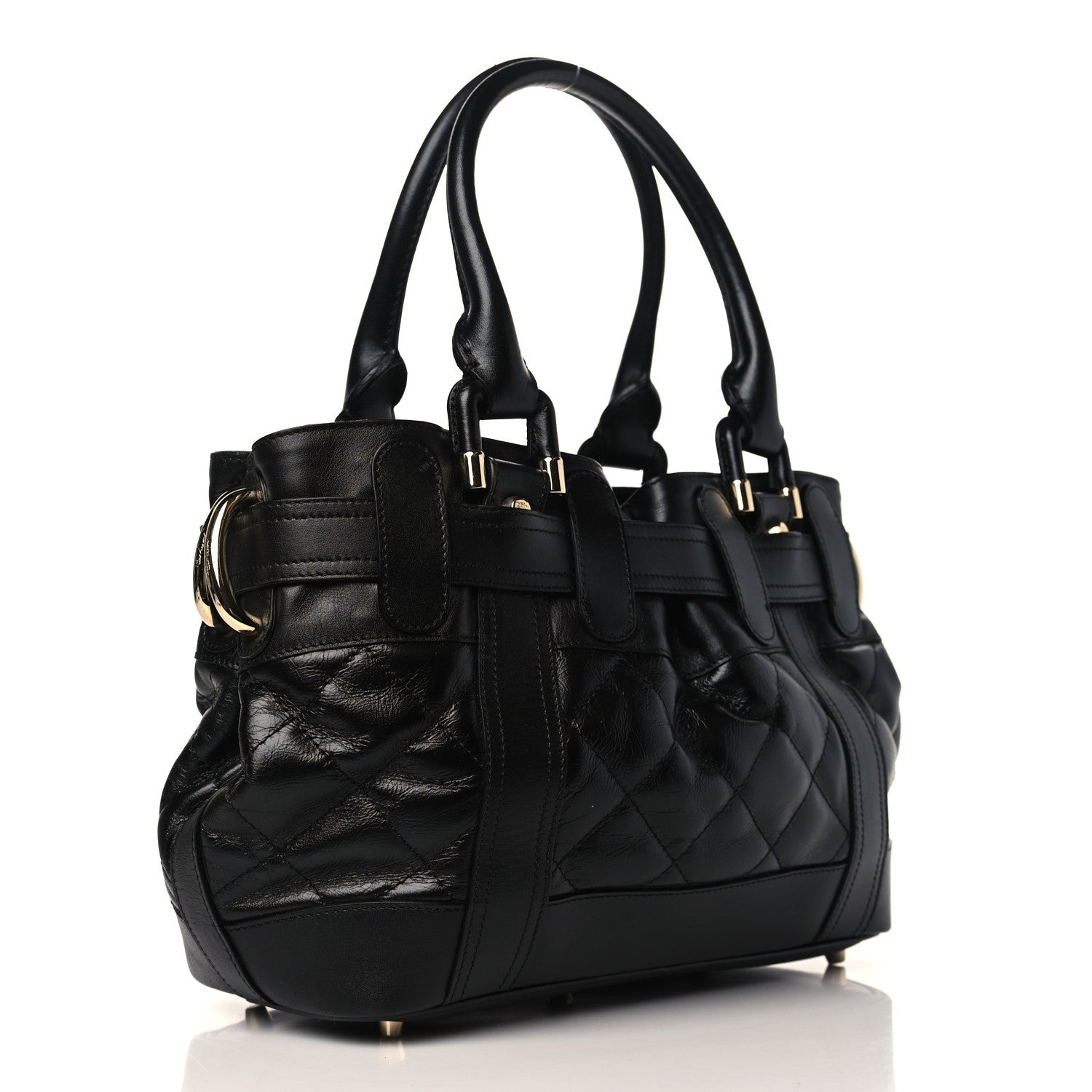 Burberry Calfskin Quilted Baby Beaton Black 3 of 8