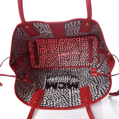 MCM Visetos Medium Liz Reversible Shopper Tote Ruby Red 9 of 11